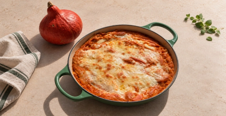 Bio-Kürbis-Lasagne