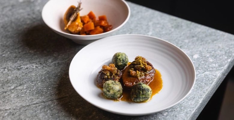 Ossobuco mit Spinat-Knödel