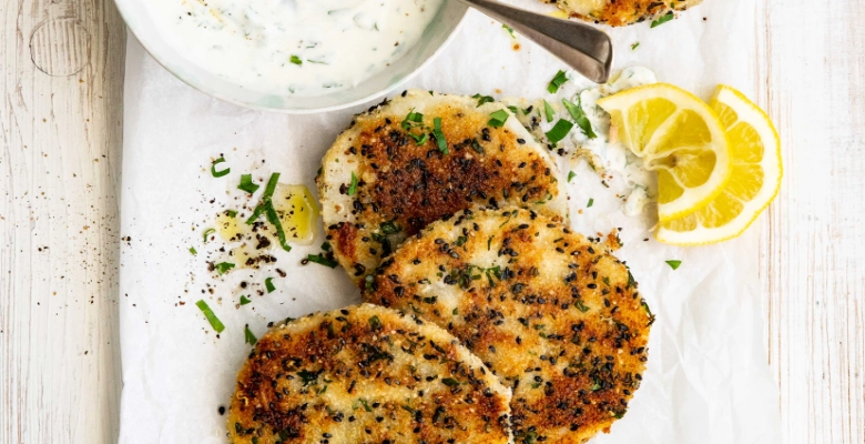 Bio-Gemüseschnitzel mit Petersilienquark