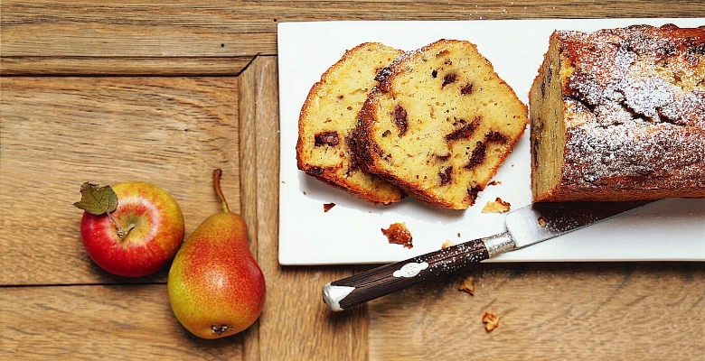 Bio-Apfel-Birnen-Schokolade-Cake