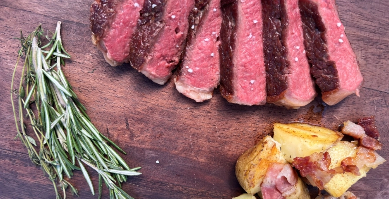 Côte de Bœuf mit Speckkartoffeln